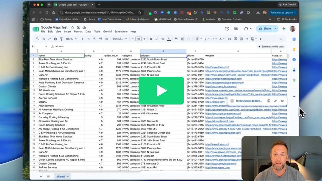 Watch: Google Maps lead scraper built with one prompt (2:51)